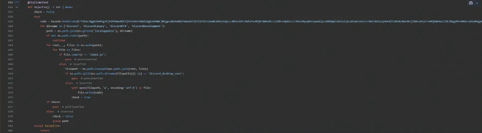 Discord injection code