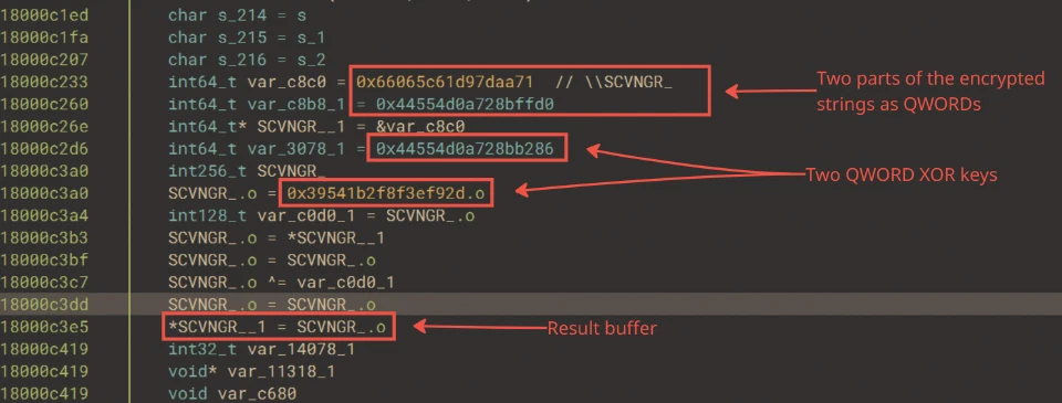String decryption routine
